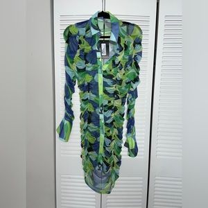 PrettyLittleThing Printed Mesh Dress NWT